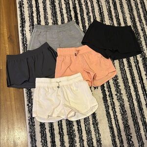 Bundle of Adidas Women's Athletic Shorts - Black, Gray, Charcoal, Coral & Cream
